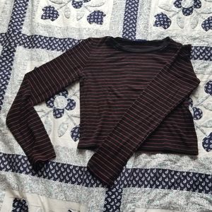 Zara long sleeve crop top